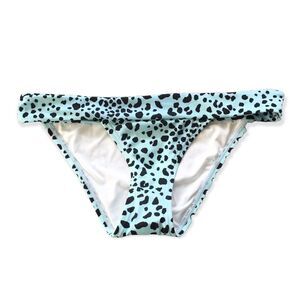 🆕Victoria’s Secret Swim Leopard Print Blue Bikini Bottom